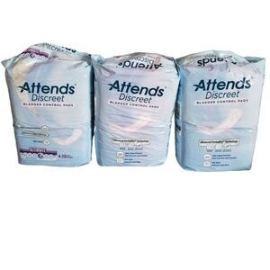 Attends Discreet Bladder Control Pads Ultimate #4 Absorbency Lot of 3